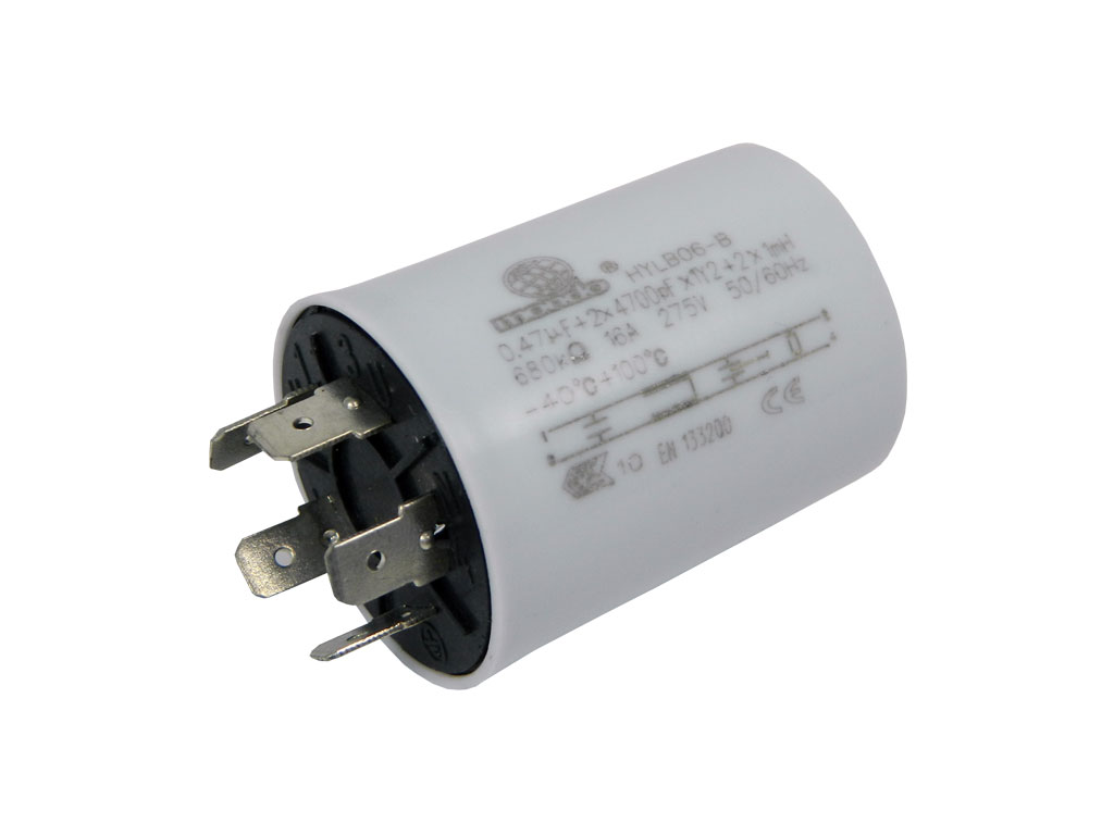 Odrušovací kondenzátor 0.47uF + 2 x 4700pF + 2  x 1mH 16A / 275V 