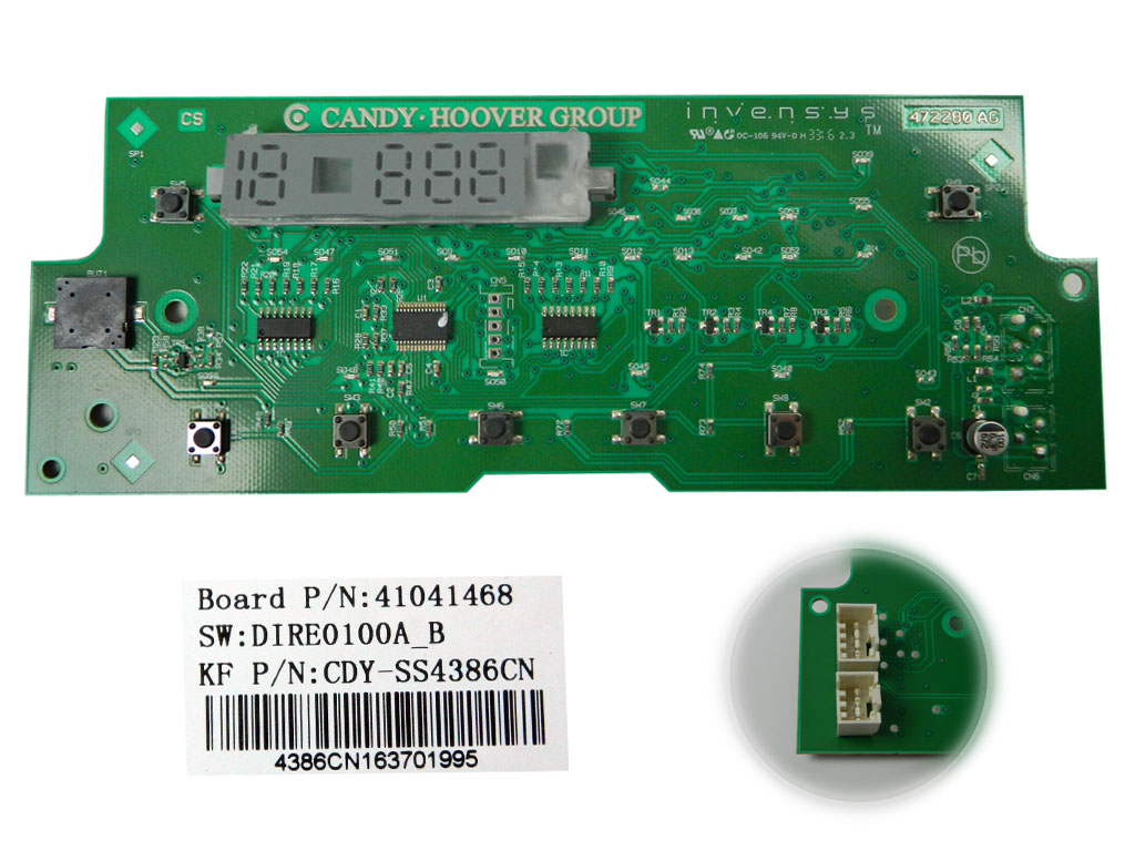 Ovládací modul pračky 41041468 CANDY, HOOVER / Control panel