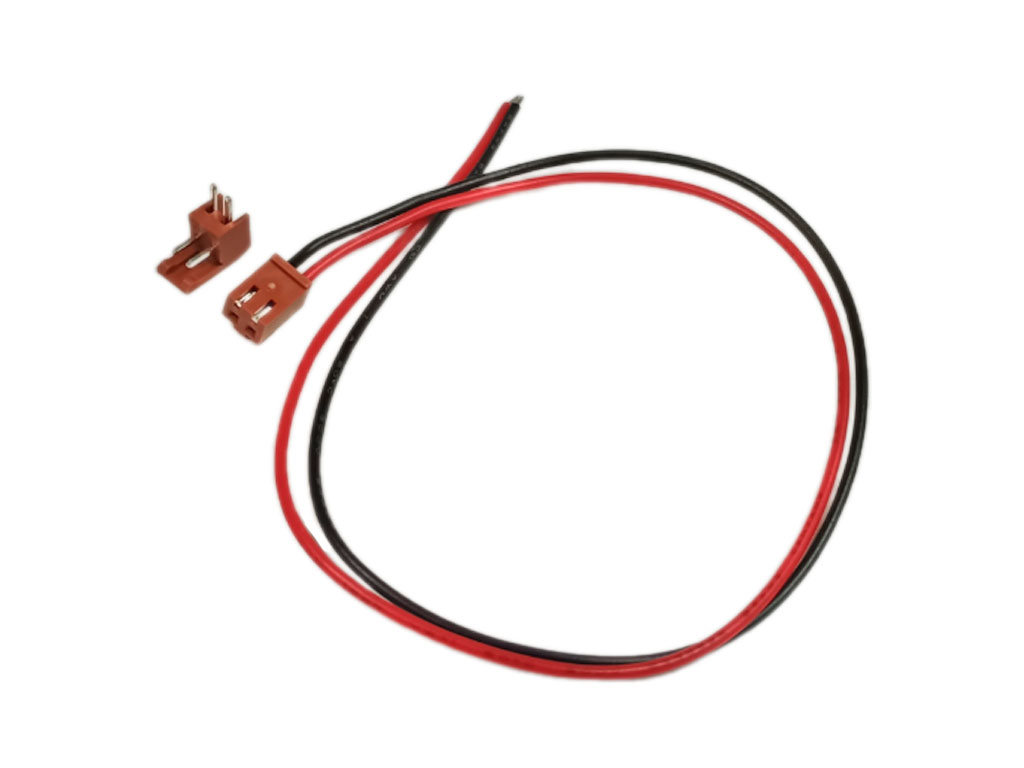 PS 25/2W Konektor male 90° + female s kabelem 25cm, 2PIN, platinové kontakty