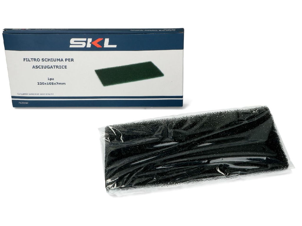 Pěnový filtr sušičky prádla Bauknecht, Whirphool, Indesit 481010354757, C00314947, náhrada