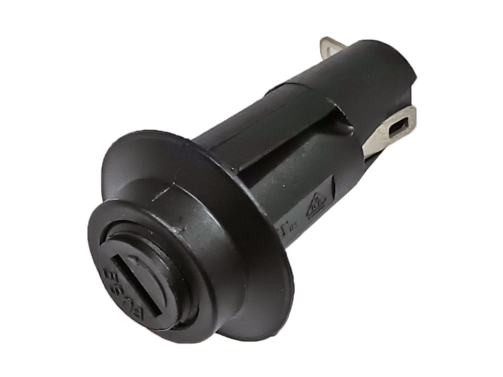 Pojistkový držák do panelu pro pojistky 5x20mm PTF 40, šroubový uzávěr