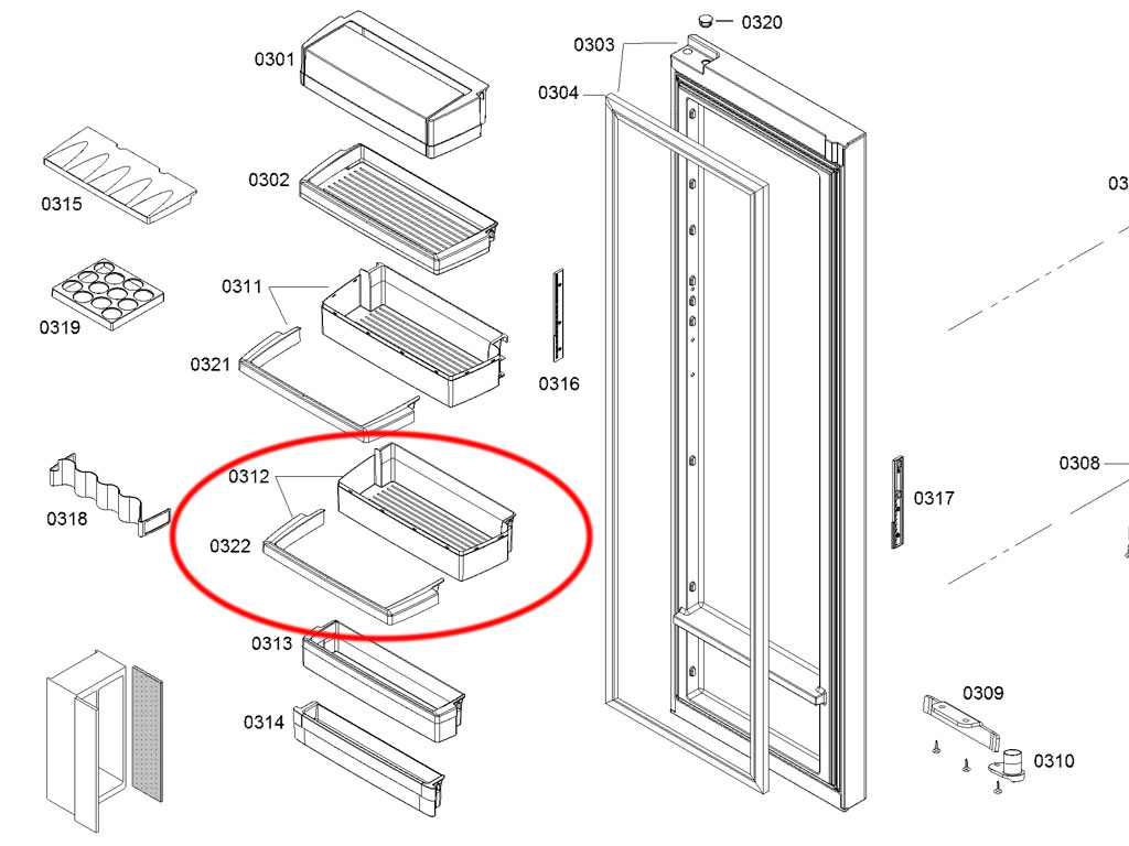 Police dveří do lednice, 00673522 BOSCH / SIEMENS, originál