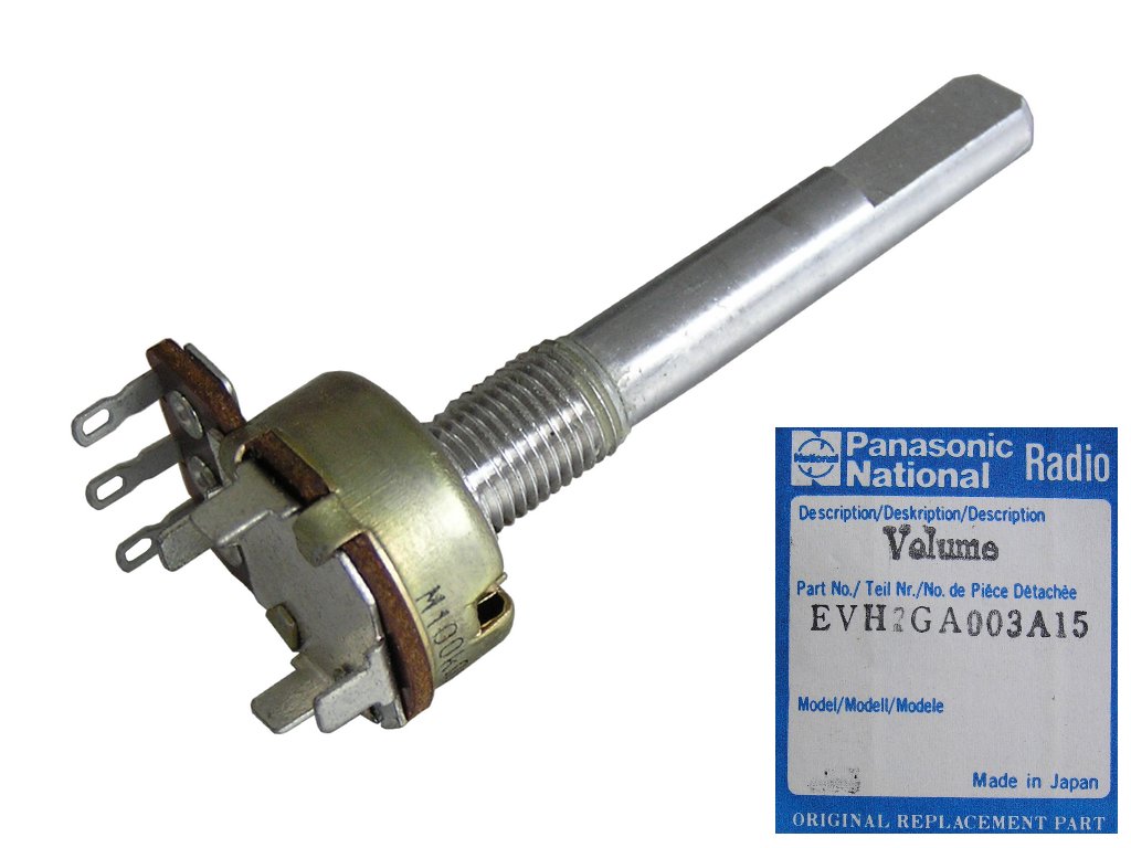 Potenciometr mono otočný 100k / A   č.63 logaritmický, D hřídel 6 x 40mm