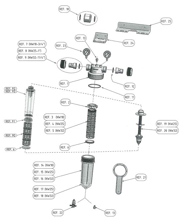 Potrubní filtr na vodu Cintropur NW25 1"