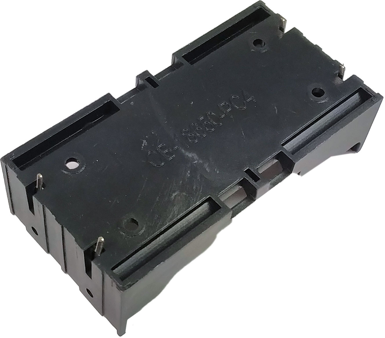 Pouzdro na baterie 2x 18650 vedle sebe samosatné vývody do plošného spoje