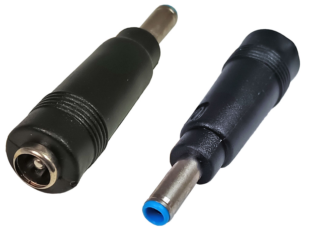 Přechodka napájecí konektor, se středovým pinem HSWA 5.5 x 2.1 mm na 4.5 x 3.0 mm se středovým pinem