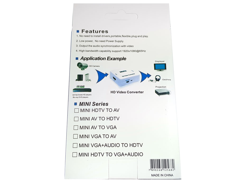 Převodník HDMI /  3 x RCA (cinch) konektory 