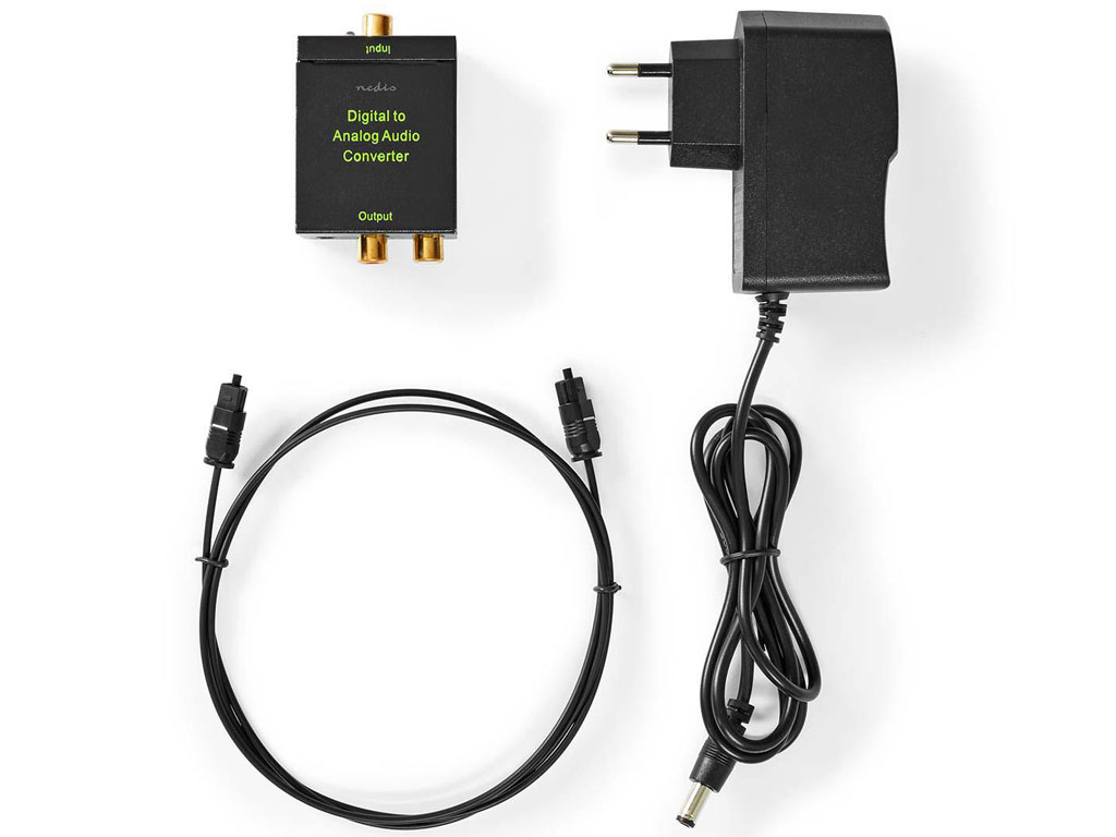 Převodník digitálního Audia 1x RCA konektor (cinch) nebo 1x Toslink / SPDIF >  2x RCA (cinch) / 3,5mm jack konektor ACON2510BK