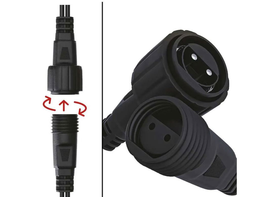 Prodlužovací kabel pro LED řetězy Standard transparentní, 10 m, CONNECT SYSTEM, venkovní i vnitřní