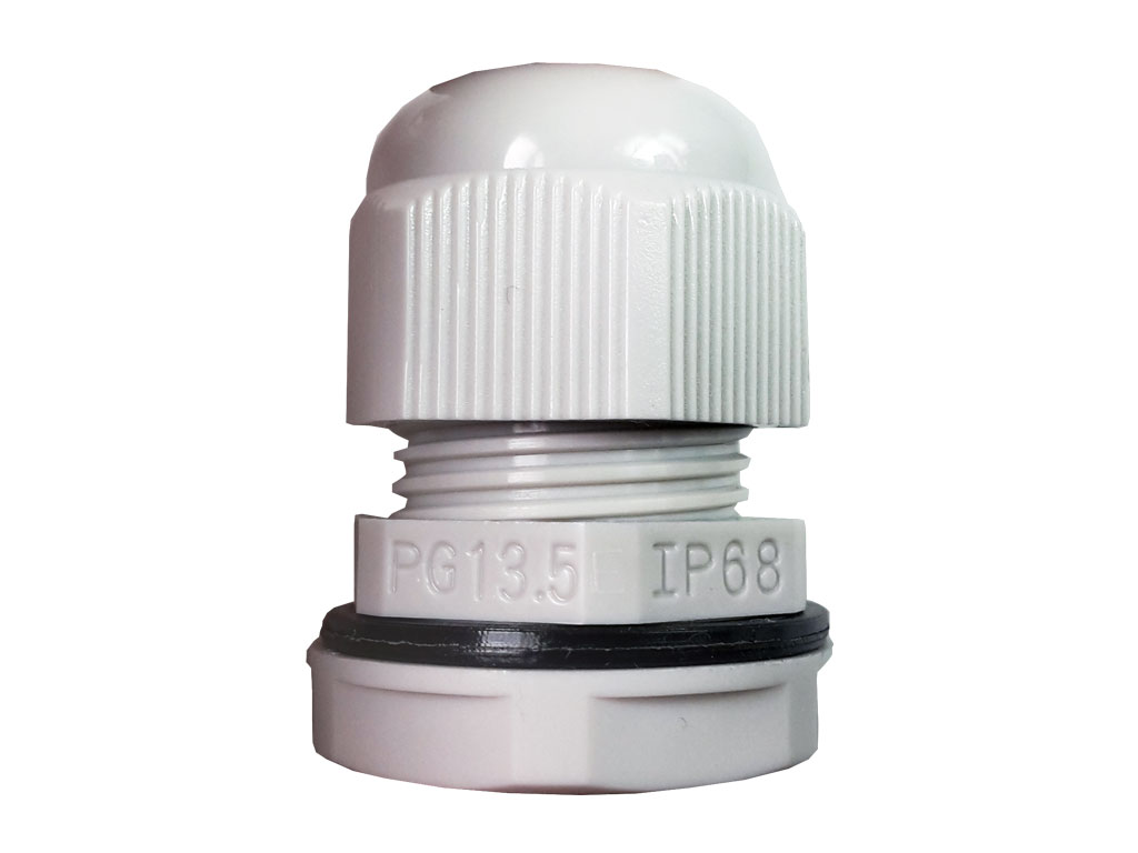 Průchodka kabelová pro vodiče prům. 6-12mm, PA6.6, šedá, IP68, závit PG