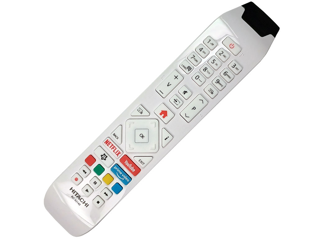 RC43140P Dálkový ovladač Hitachi LCD TV originální /  RCA343140 P / R/C A3 43140P bílý