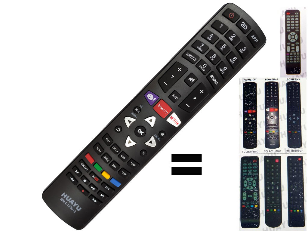 RM-L1330+2 Dálkový ovladač HUAYU univerzální pro značku TCL (Thomson)