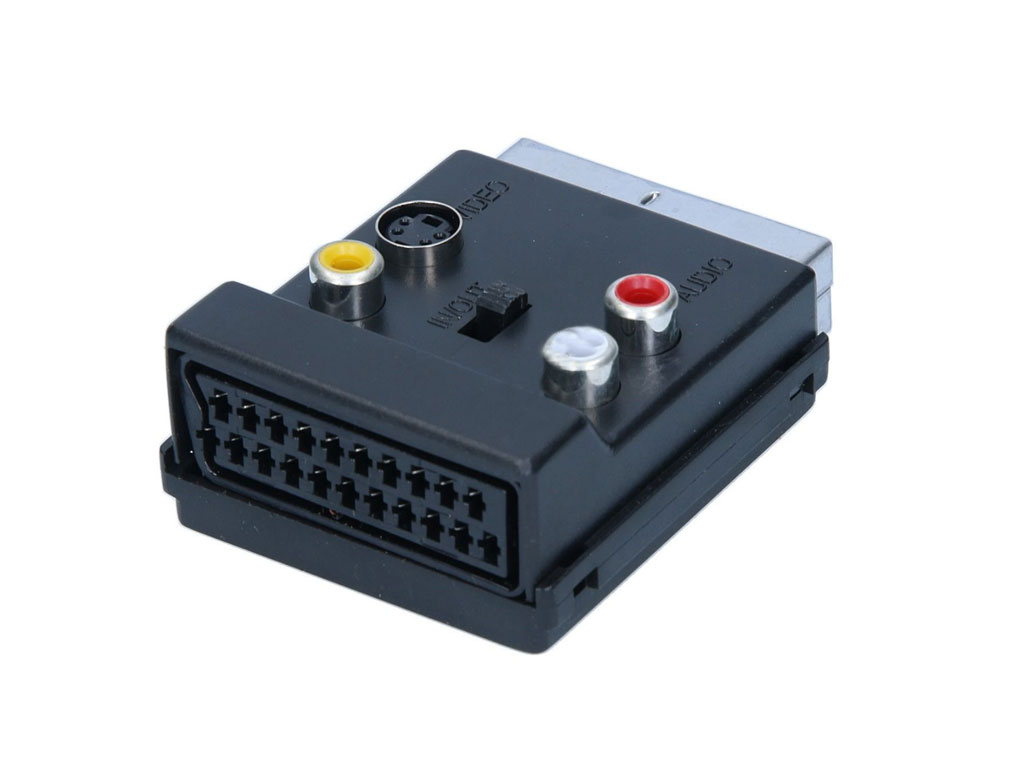 Redukce SCART / SCART / 3xCINCH + S-VHS