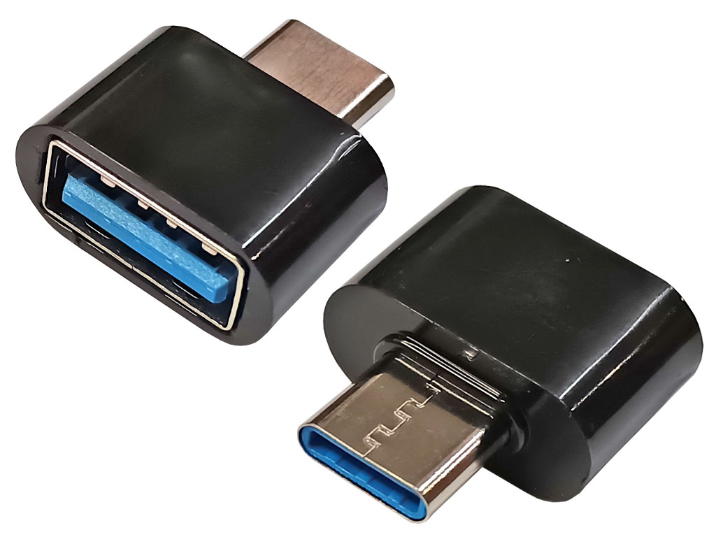 Redukce - adaptér USB-A na USB-C černý 