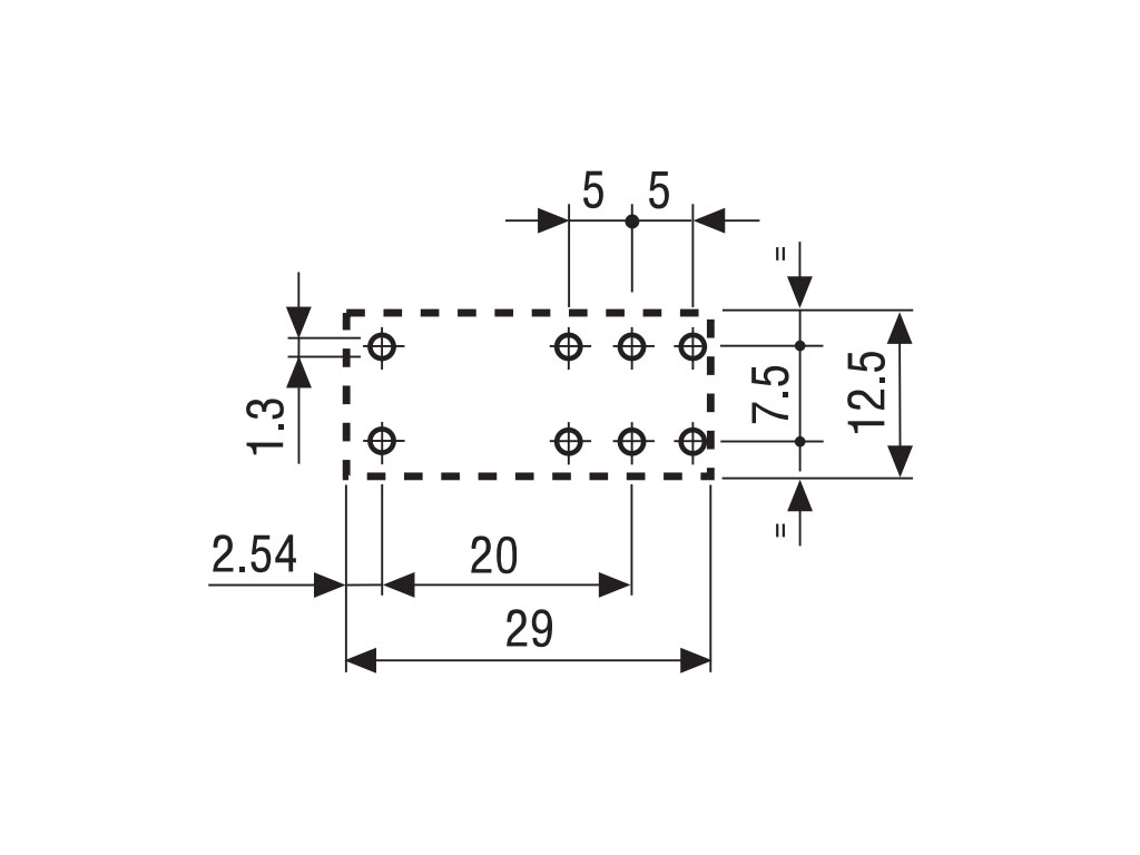 Relé 12V DC 2 x 250V AC / 8A, 30V DC / 8A 41.52.9.012.0010 FINDER