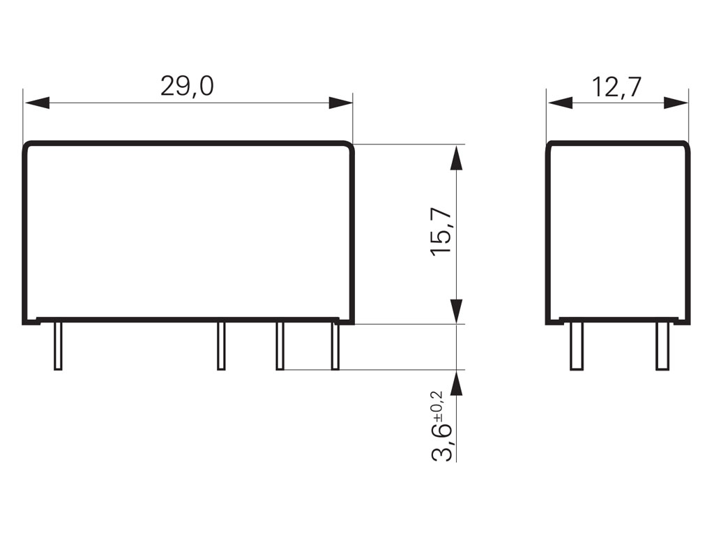 Relé 230V AC 1 x 250V AC / 16A, 24V DC / 16A RT314730, 0-1393240-7 TE Connectivity
