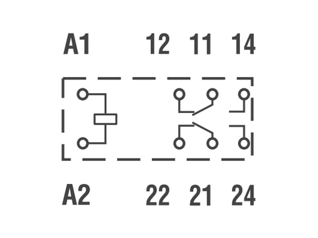 Relé 6V DC 2 x 250V AC / 8A, 30V DC / 8A 40.52.9.006.0000 FINDER