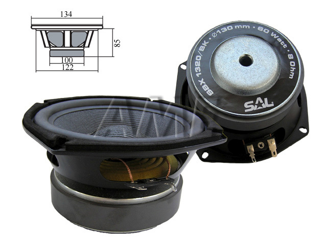 Reproduktor SAL SBX1320/BK 8ohm/60W - basový / středobasový 