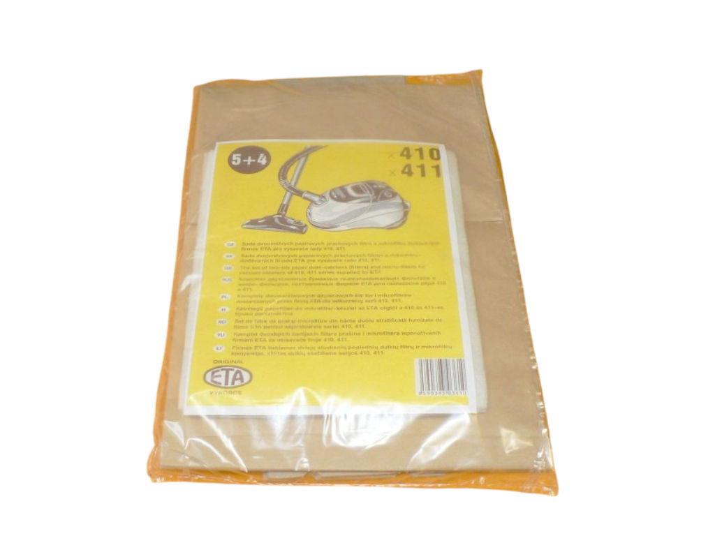 Sáčky do vysavače Eta 0410, 1410, 0411, 1411, 2411, 3411, 7411, 041068816, Astro, Apollo, Noblesse, originál mikrofiltry, filtry papírové (ETA 970468000)