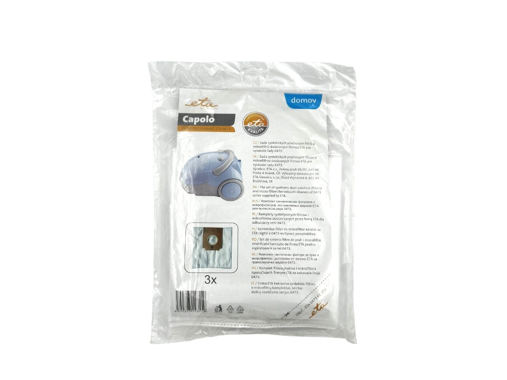 Sáčky do vysavače Eta 0473, syntetické pytlíky do vysavače 3 ks ( ETA 0473 368100 )