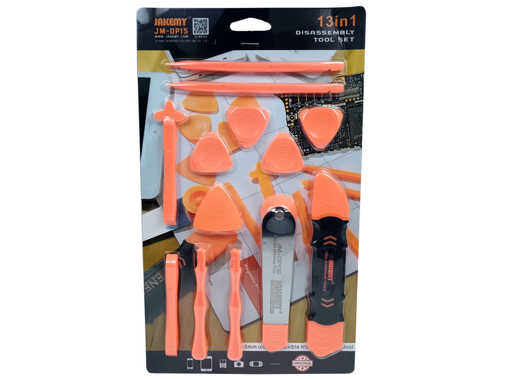 Sada nářadí Jakemy JM-OP15 13 dílů - servisní nářadí pro mobilní telefony, tablety a notebooky