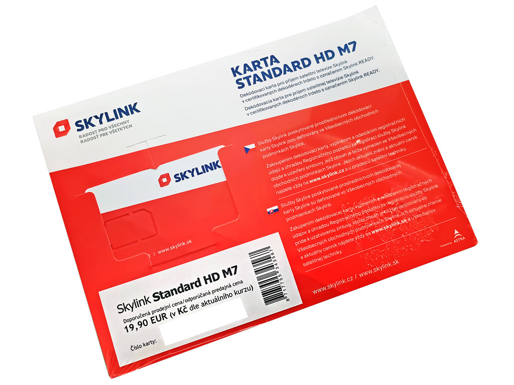 Skylink přístupová karta Standard HD Irdeto M7
