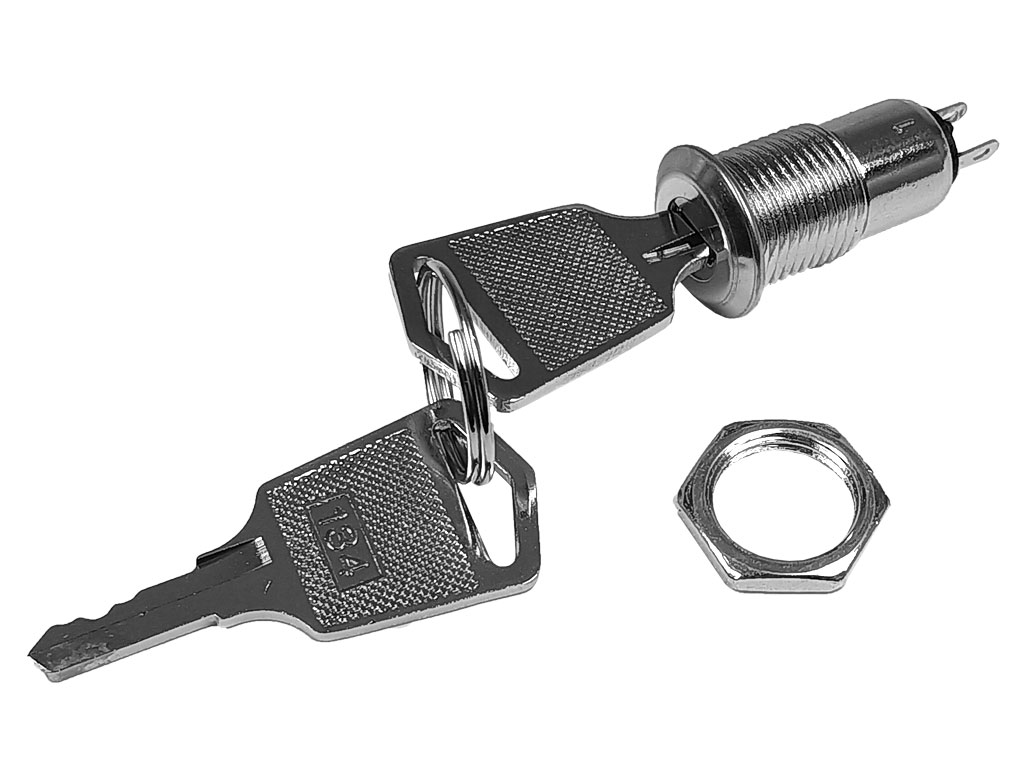 Spínač s klíčem, 60V AC / 0.5A, 1pólový, OFF-ON