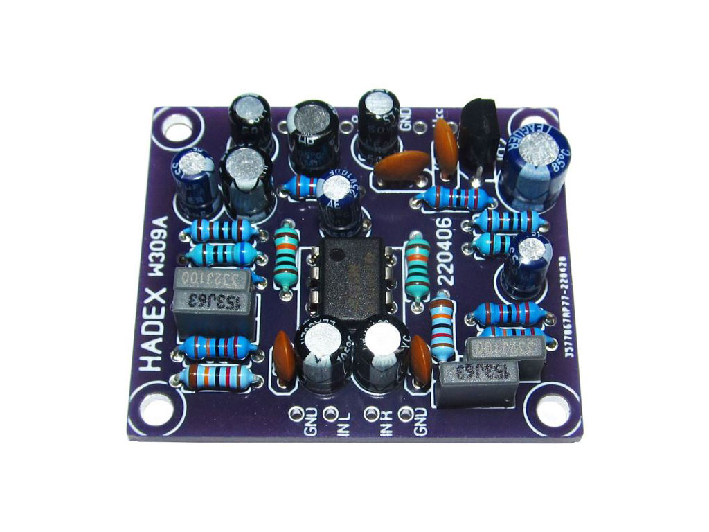 Stavebnice předzesilovač pro magnetodynamickou přenosku, stereo v.2