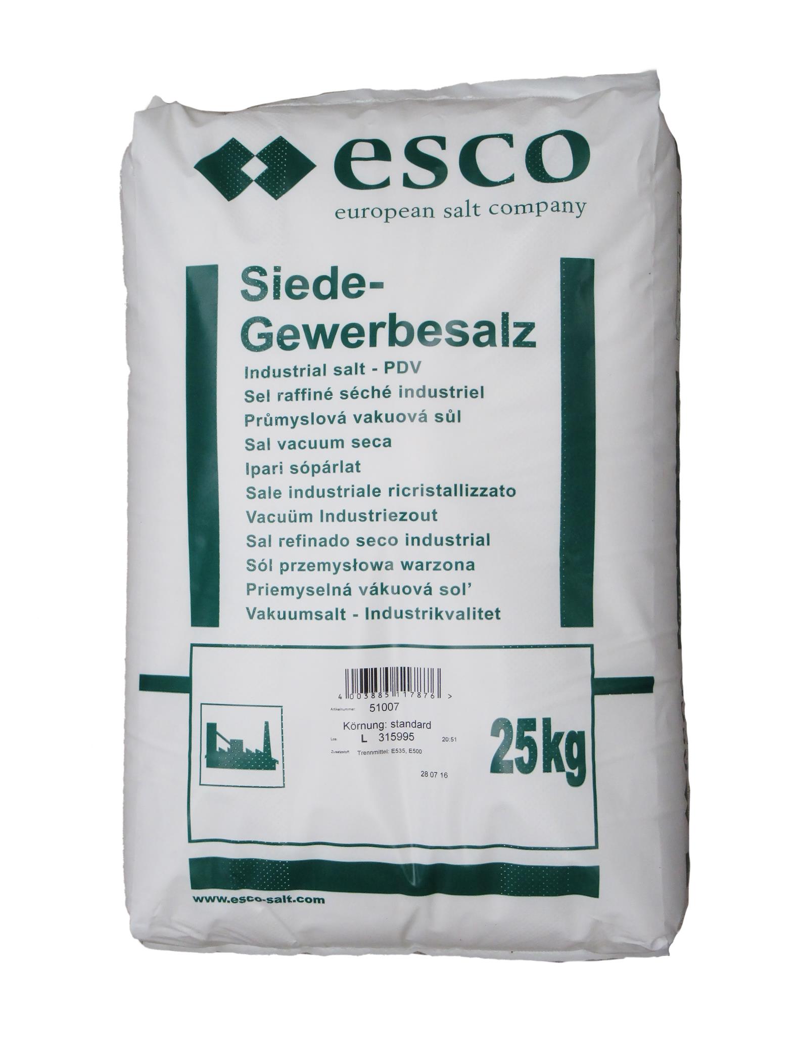 Sůl sypaná  průmyslová -  baleno 25kg pytel