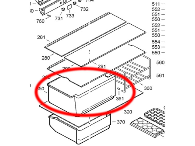 Šuplík lednice na zeleninu, Big Crisper Box 929010600 LIEBHERR