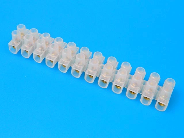 Svorkovnice řadová 12 pin (čokoláda) transparentní  2,0mm²