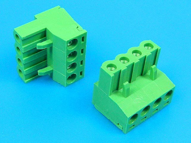 Svorkovnice rozpojovací na kabel Female 4 póly zelená TBW-5-4P/GN 