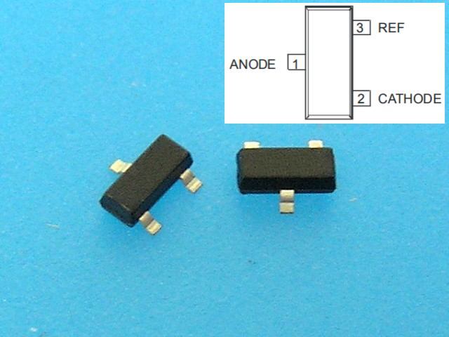 TL431   SMD  pouzdro SO-23 / TL431AFDT normálně piny