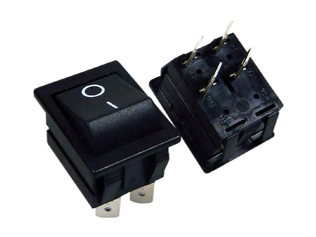 Tlačítko  bez aretace ARCOLECTRIC C1551ALAAD černý OFF-(ON) 