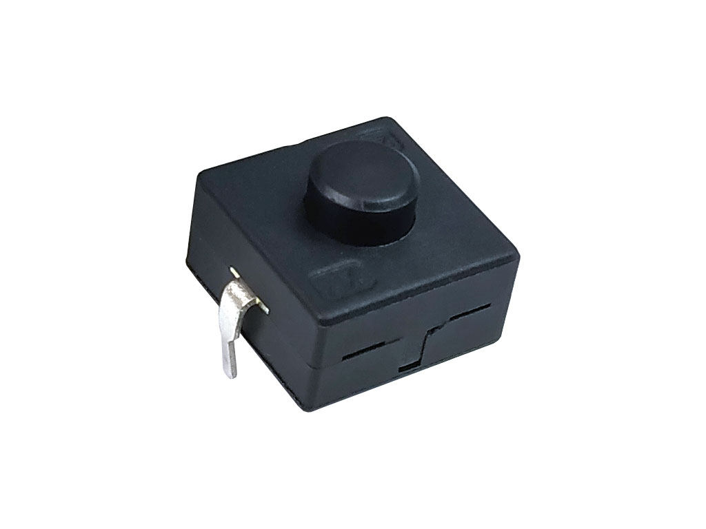 Tlačítko s aretací, izostat / mikro spínač / vypínač 12 x 12 x 9 mm 