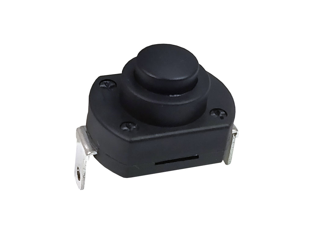 Tlačítko s aretací, izostat / mikro spínač / vypínač tlačítkový KAN-9 výška 12.5 mm 