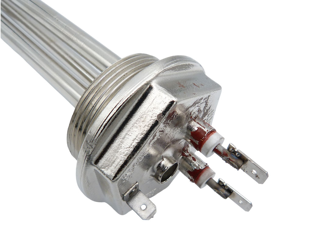 Topné těleso 2000W s jímkou pro termostat, šroubení závit M48x2, l= 600 mm