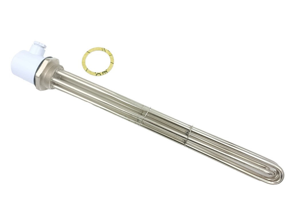 Topné těleso 6 KW elektrokotel, bojler chrom 6000 W, hlava 50mm,  délka 430mm