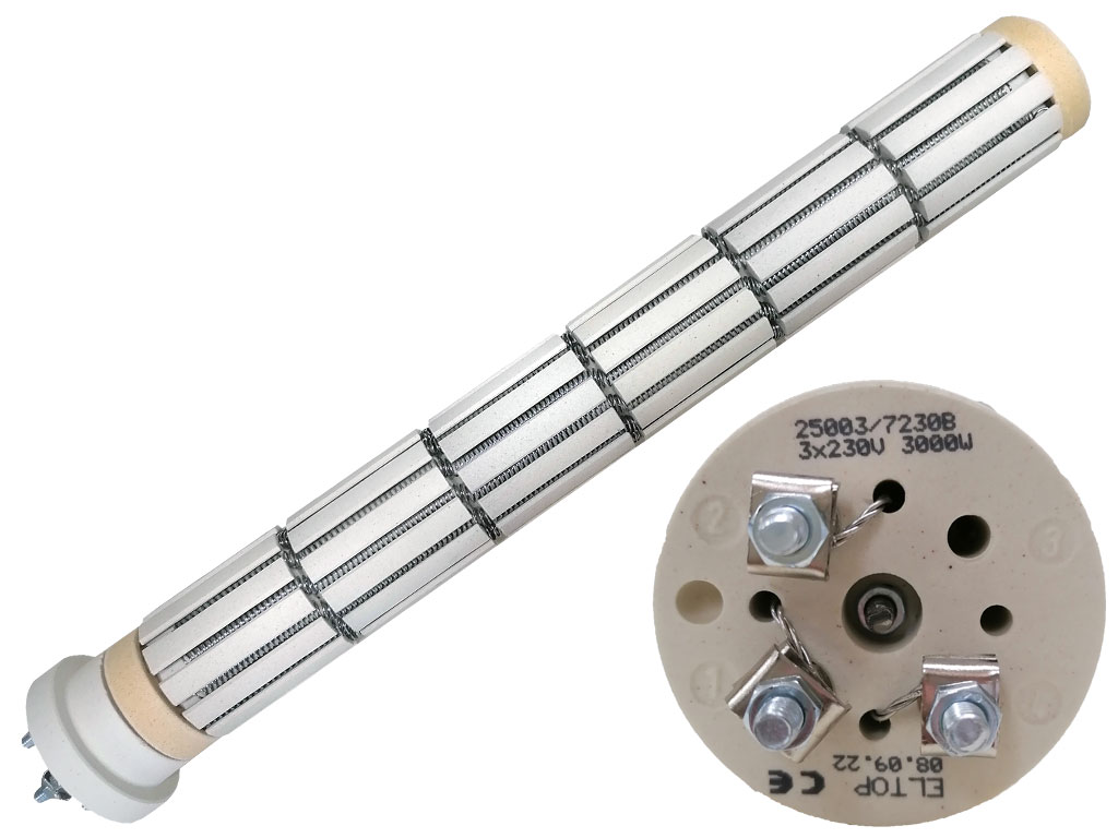 Topné těleso keramické 3000W / 3x400V, suché topné těleso