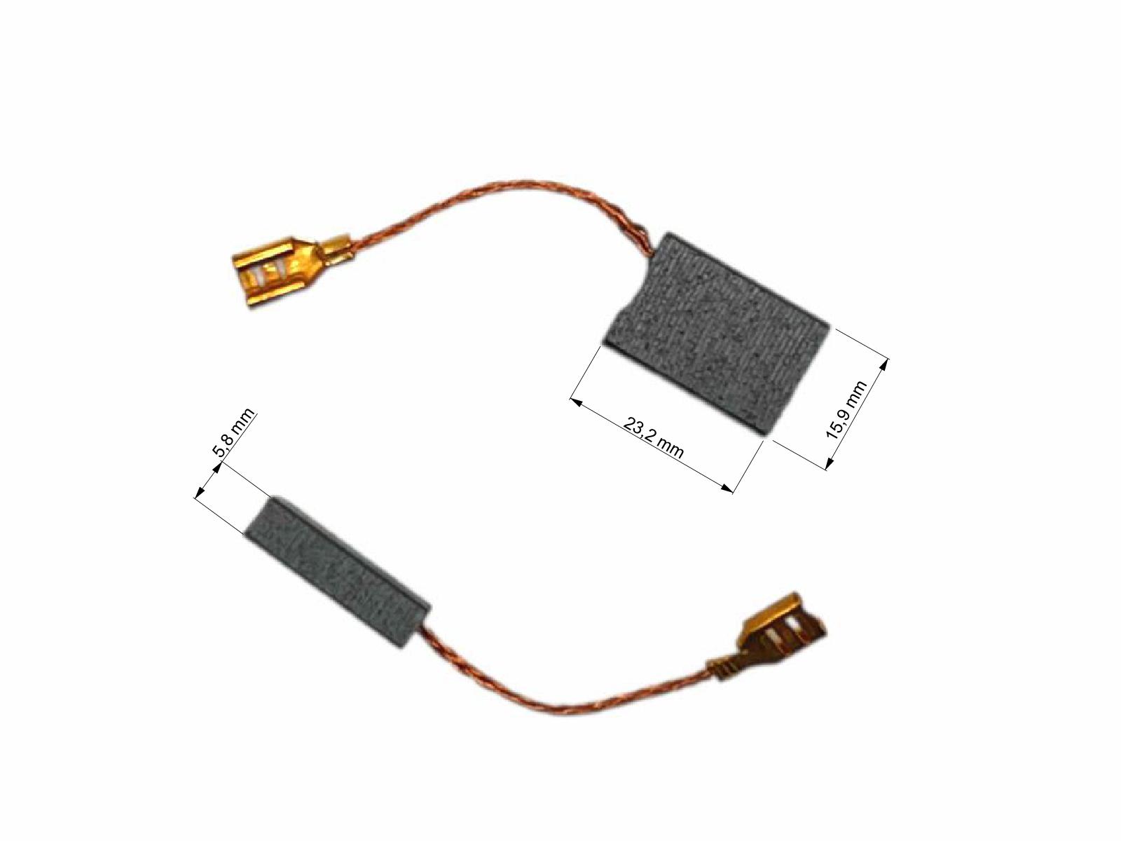 Uhlíky Black & Decker 2ks, 5,8 x 15,9 x 23,2 mm, 569373-00, uhlíky do elektromotorů