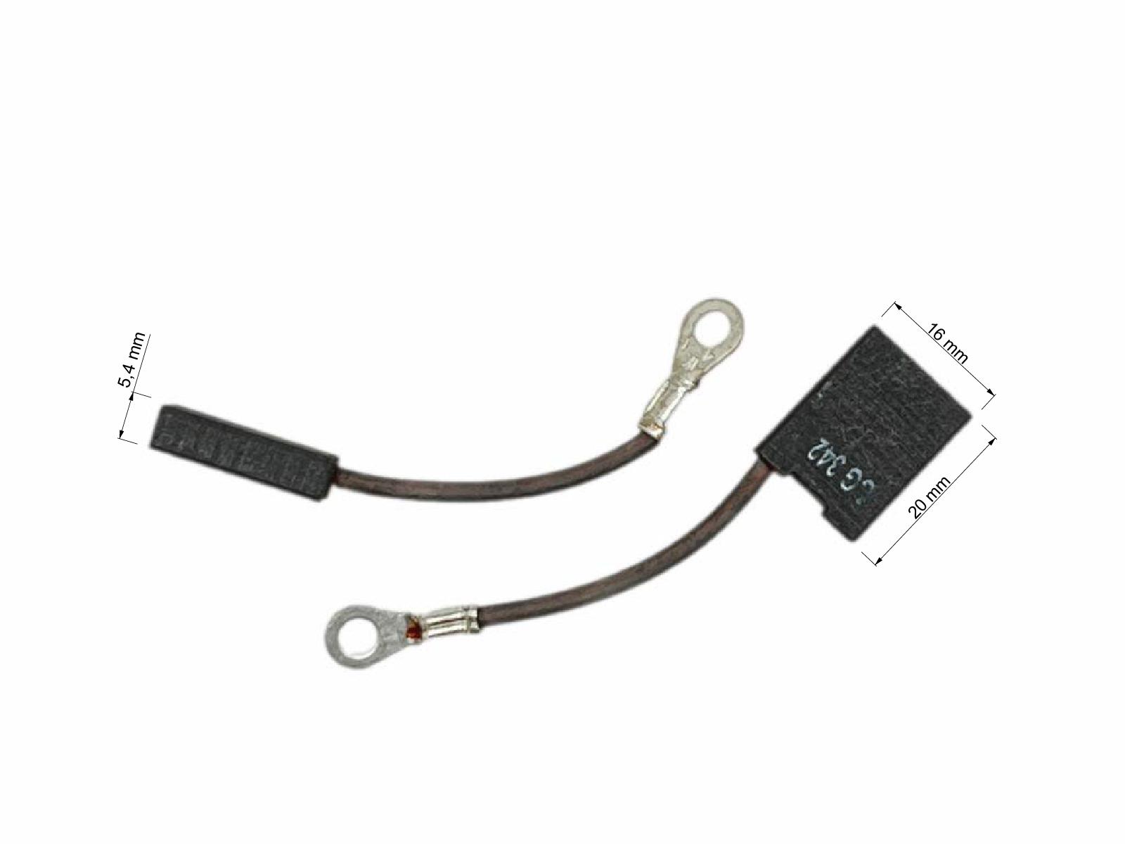 Uhlíky Bosch 2ks, 5,4 x 16 x 20 mm, uklíky do elektromotoru vrtačky Bosch