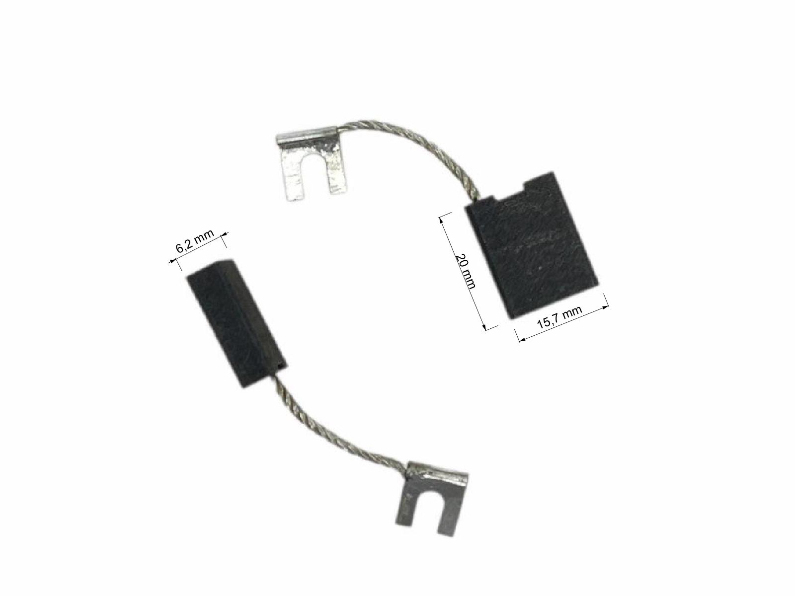 Uhlíky Bosch 2ks, 6,2 x 15,7 x 20 mm, uhlíky do elektromotoru vrtačky Bosch