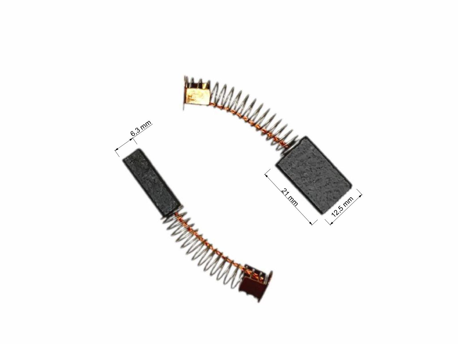 Uhlíky Bosch 2ks, 6,3 x 12,5 x 21 mm, uhlíky do elektromotoru vrtačky Bosch