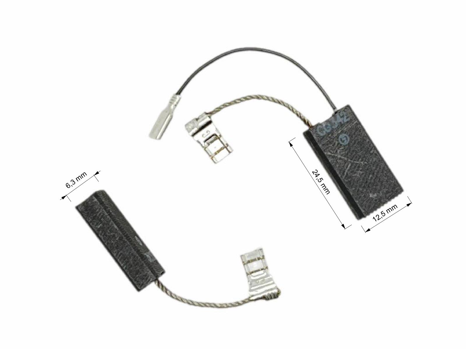 Uhlíky Bosch 2ks, 6,3 x 12,5 x 24,5 mm, 1 617 014 135, uhlíky do elektromotorů, vrtačky, kladiva