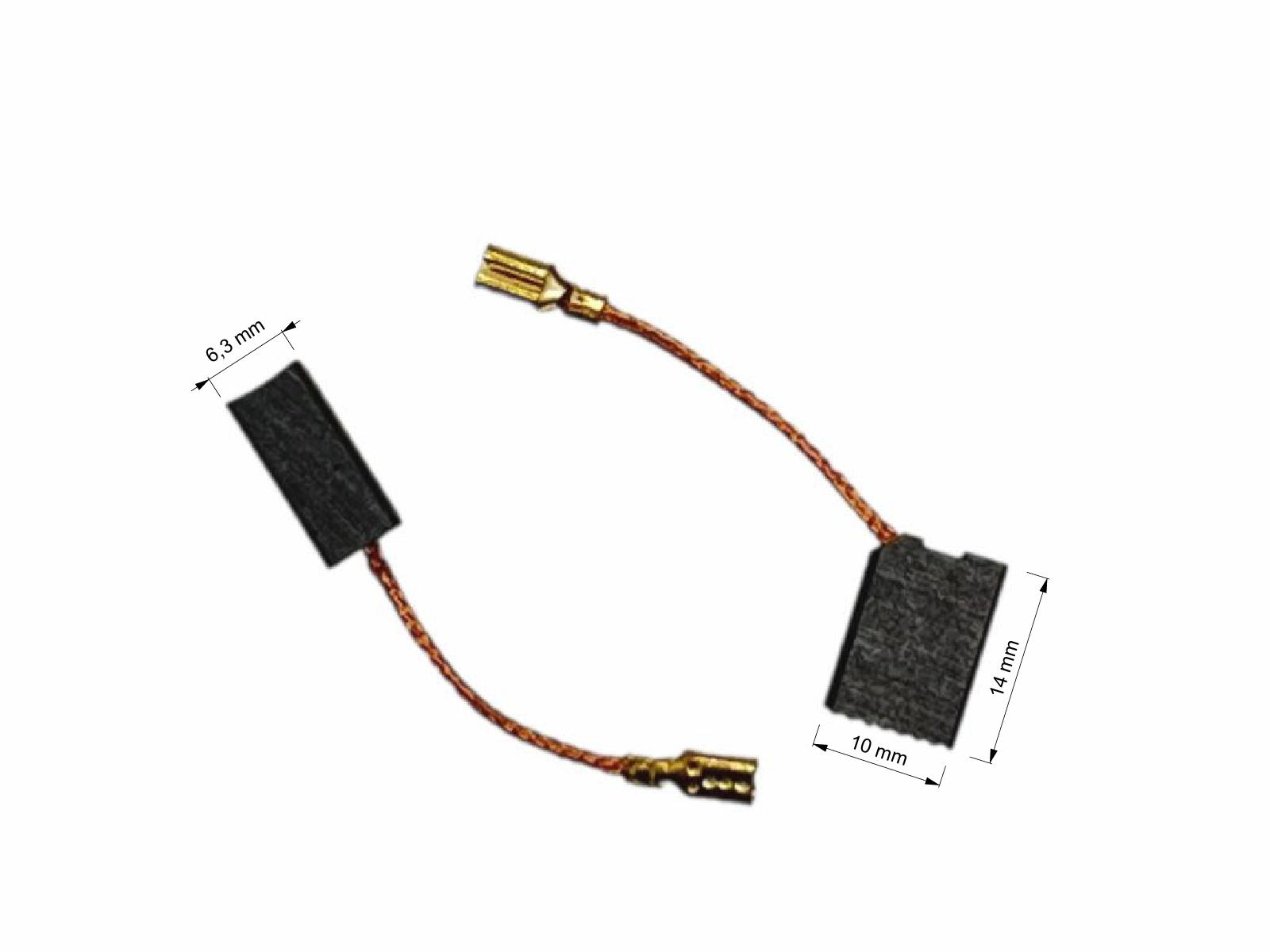 Uhlíky Dewalt 2ks, 6,3 x 10 x 14 mm, 949647-02, 949646-02 B, elektromotor úhlové brusky, rozbrušky 