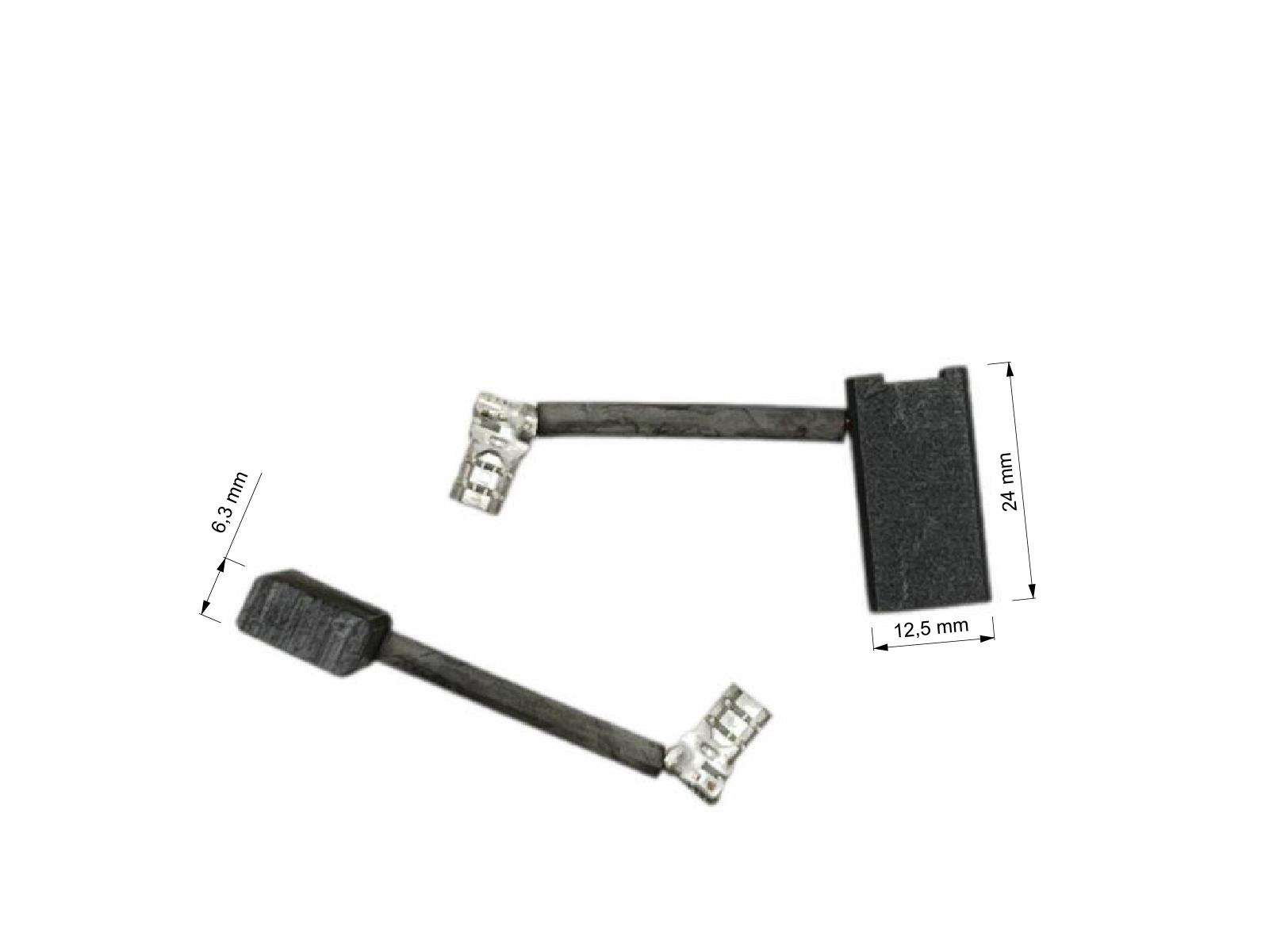 Uhlíky Dewalt 2ks, 6,3 x 12,5 x 24 mm, 940160-01, elektromotor pily, brusky 