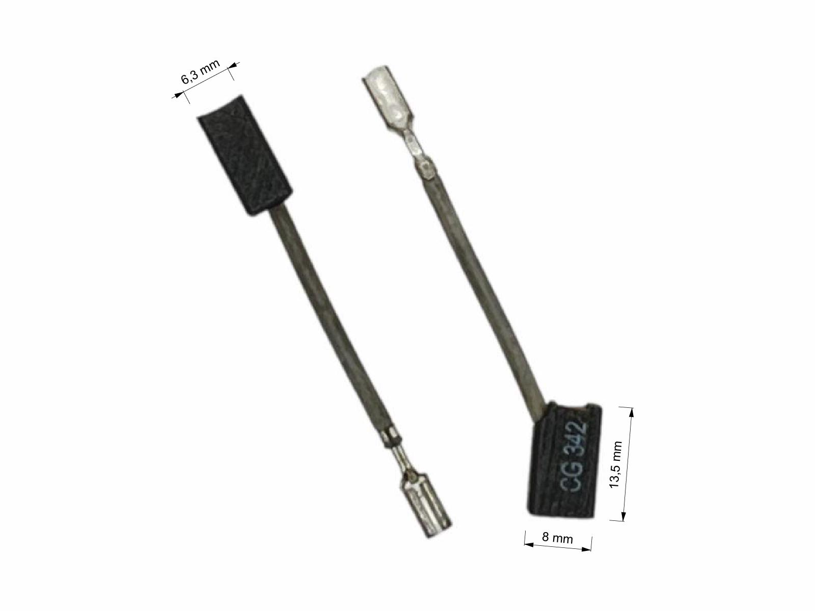 Uhlíky Dewalt / Elu 2ks, 6,3 x 8 x 13,5 mm, 939539-01B, uhlíky do elektromotorů, brusky, pily