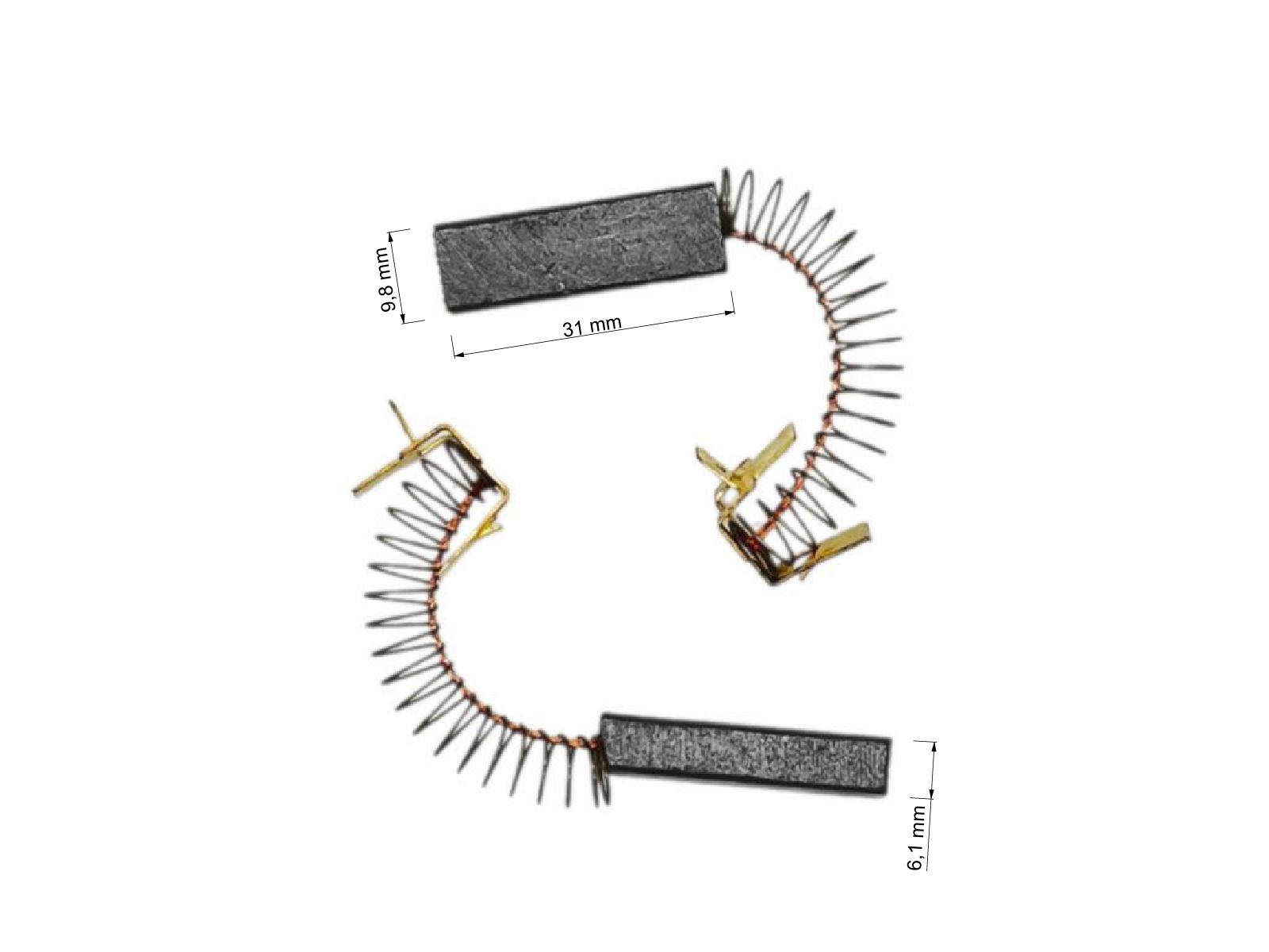 Uhlíky Eta 2ks, 6.1 x 9.8 x 31 mm, vysavače s konektorem 4,7 mm ( ETA 0986 87010 )