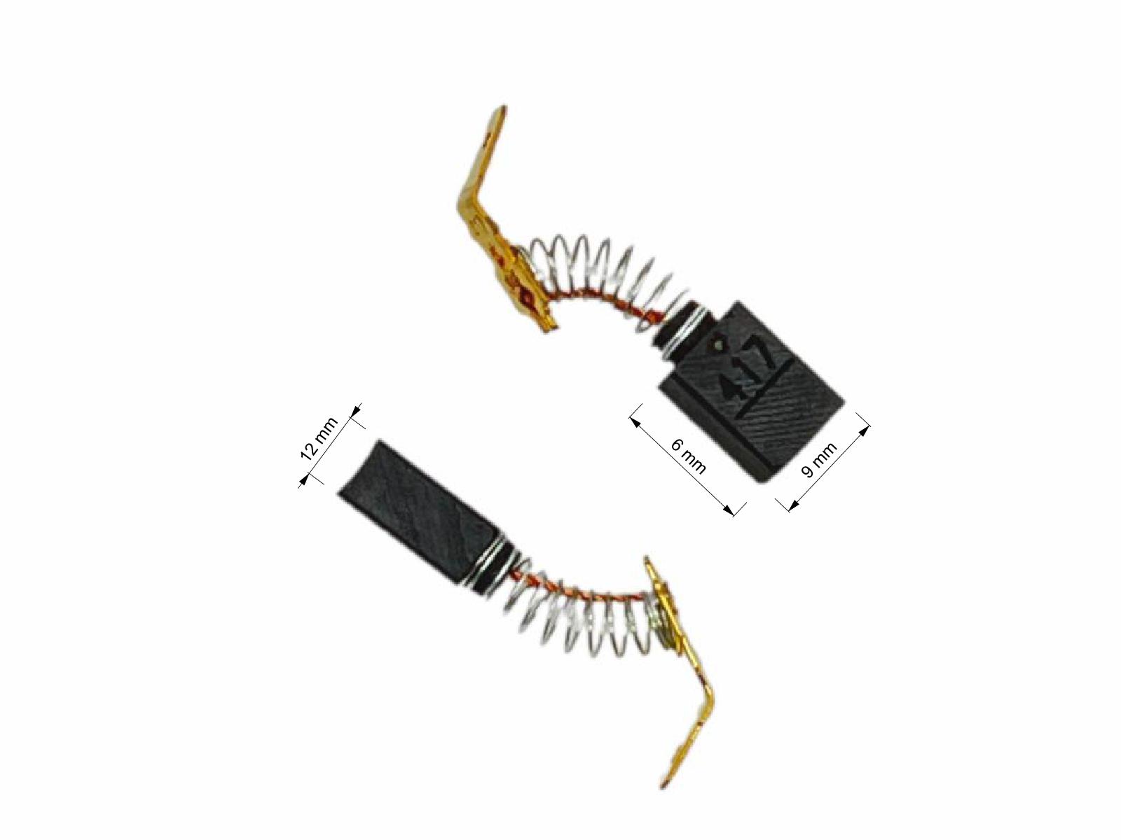 Uhlíky Makita 2ks, 6 x 9 x 12 mm, CB 401, CB 402, CB 413, CB 415, CB 417, 191950-1, uhlíky do elektromotorů, vrtačky, šroubováku