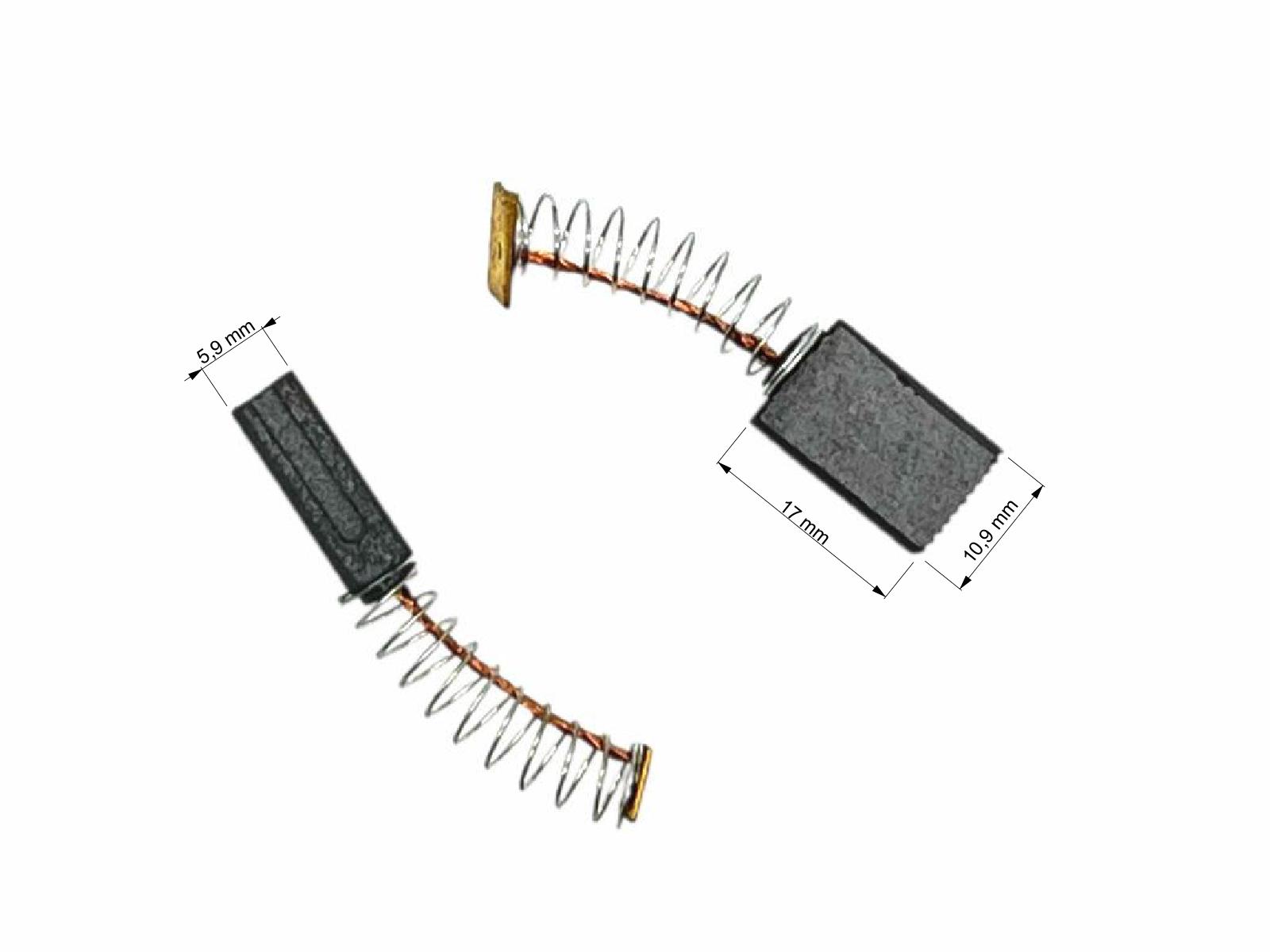 Uhlíky Parkside 2ks, 5,9 x 10,9 x 17,0 mm, PBH 1100 A1, uhlíky do elektromotorů